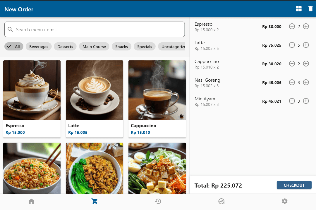 Tangkapan Layar Aplikasi QPOS